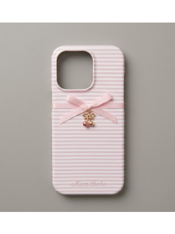 Mina Coquette Stripe 'Cherie' Phone Finesse | Pastel Pink Divine Aesthetic