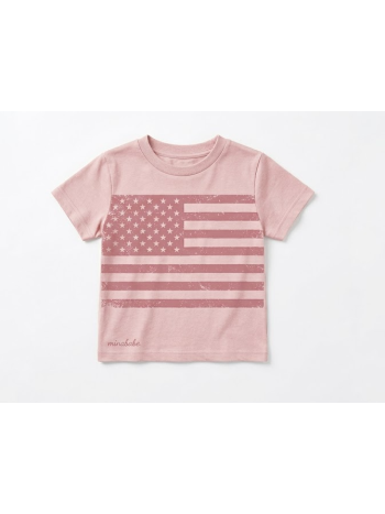 Pink American Flag Baby Tee | Cute Coquette Aesthetic T-Shirt-L